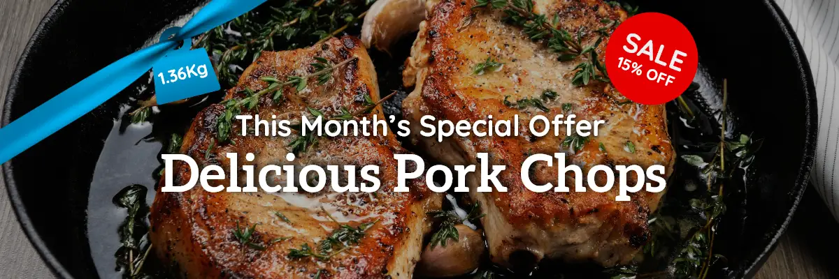 Click Here To Enlarge This Photo Of Delicious Pork Chops – 15% OFF This Month!