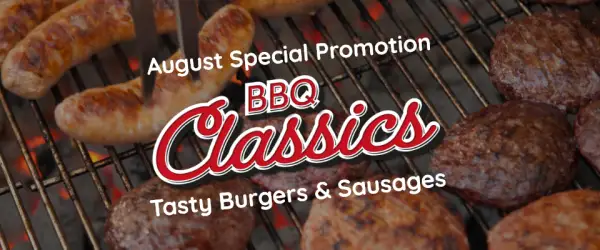 Enjoy BBQ Classics This August: Tasty Burgers & Sausages