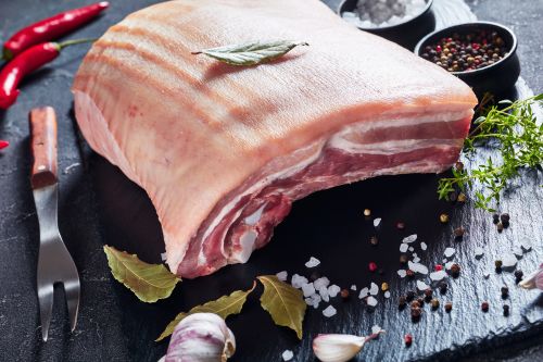 Click Here To Enlarge This Photo Of Full Pork Belly Bone In (5.00-5.40kg)