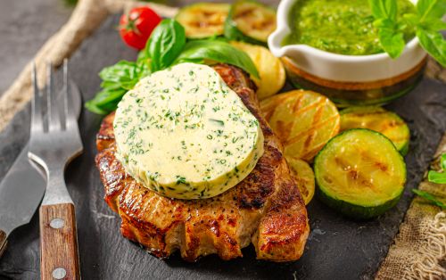 Click Here To Enlarge This Photo Of Garlic Butter Pork Steaks