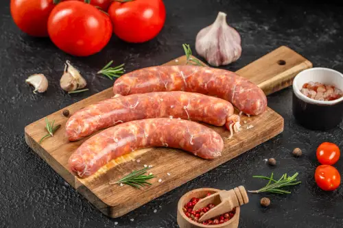 Click Here To Enlarge This Photo Of Beef & Tomato Sausage (800g packs)