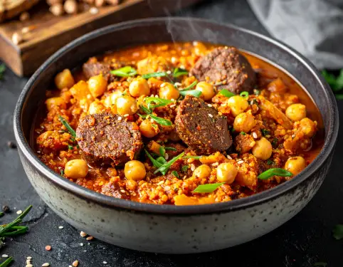 Click Here To Enlarge This Photo Of Spiced Lamb Sausage Stew With Chickpeas: A Bonfire Night Showstopper!